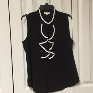 Calvin Klein Ruffled Front Top